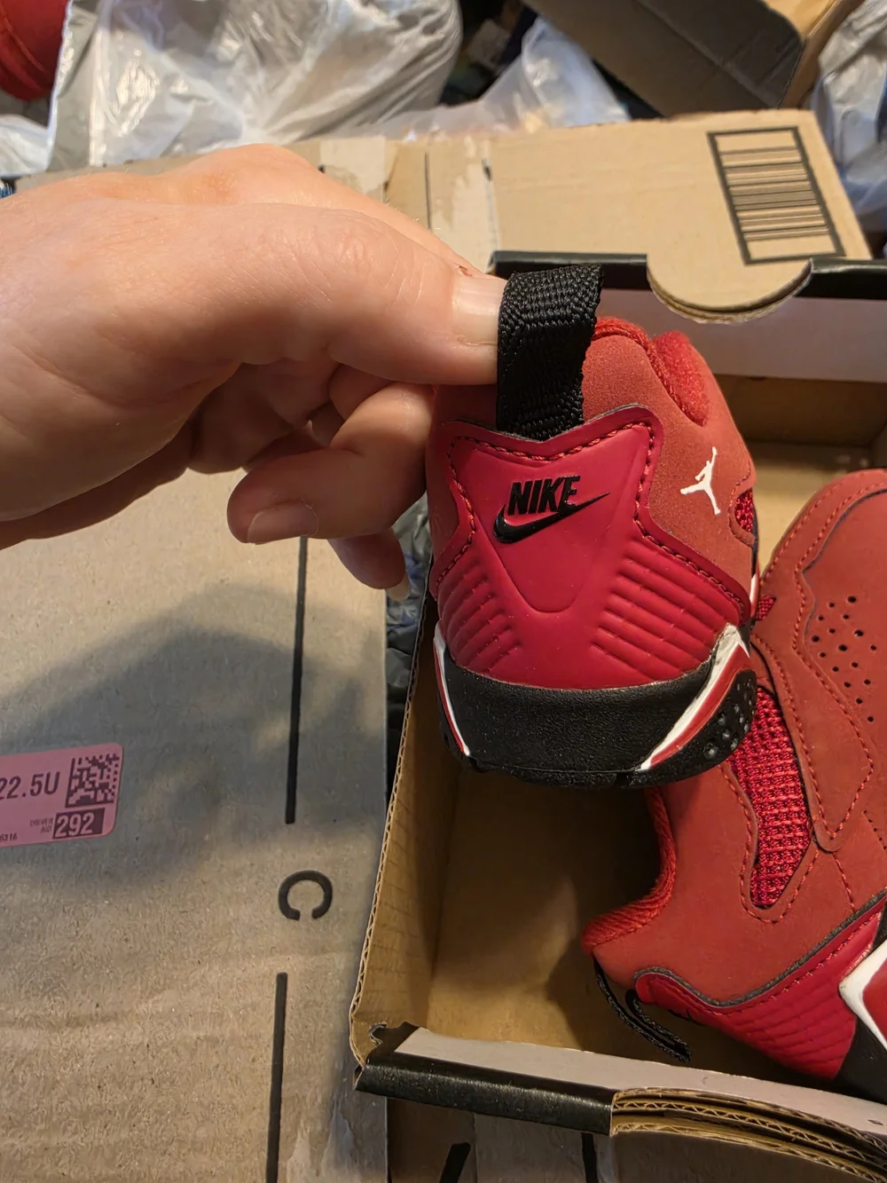 Jordan Toddler/Youth Red and Black Athletic Sneakers